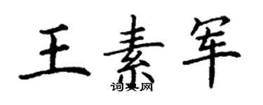 丁谦王素军楷书个性签名怎么写