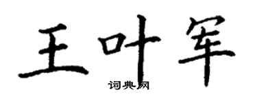 丁谦王叶军楷书个性签名怎么写