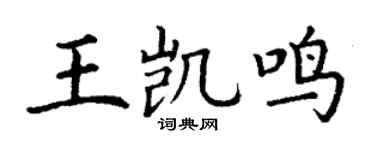 丁谦王凯鸣楷书个性签名怎么写