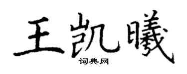 丁谦王凯曦楷书个性签名怎么写