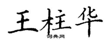 丁谦王柱华楷书个性签名怎么写