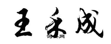 胡问遂王禾成行书个性签名怎么写
