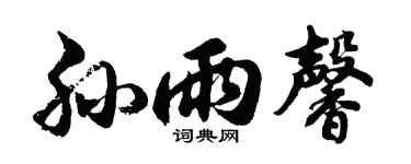 胡问遂孙雨馨行书个性签名怎么写