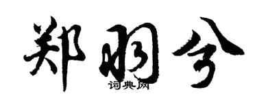 胡问遂郑羽兮行书个性签名怎么写