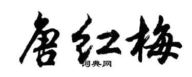 胡问遂唐红梅行书个性签名怎么写