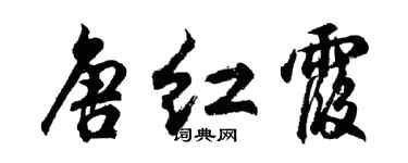 胡问遂唐红霞行书个性签名怎么写