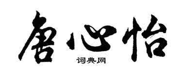 胡问遂唐心怡行书个性签名怎么写