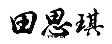 胡问遂田思琪行书个性签名怎么写