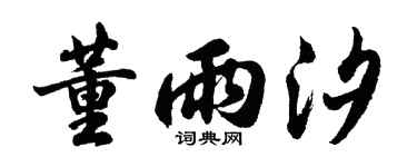 胡问遂董雨汐行书个性签名怎么写