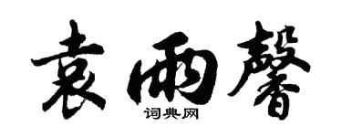 胡问遂袁雨馨行书个性签名怎么写