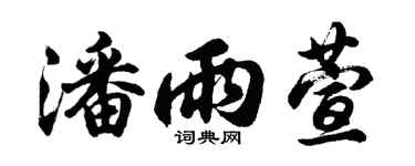 胡问遂潘雨萱行书个性签名怎么写