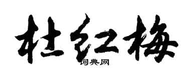 胡问遂杜红梅行书个性签名怎么写