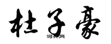 胡问遂杜子豪行书个性签名怎么写