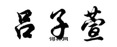 胡问遂吕子萱行书个性签名怎么写