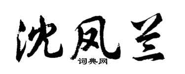 胡问遂沈凤兰行书个性签名怎么写