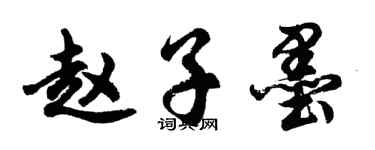 胡问遂赵子墨行书个性签名怎么写