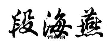胡问遂段海燕行书个性签名怎么写
