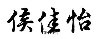 胡问遂侯佳怡行书个性签名怎么写