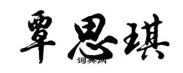 胡问遂覃思琪行书个性签名怎么写