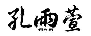 胡问遂孔雨萱行书个性签名怎么写