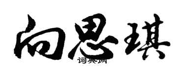 胡问遂向思琪行书个性签名怎么写