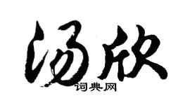 胡问遂汤欣行书个性签名怎么写