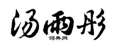 胡问遂汤雨彤行书个性签名怎么写
