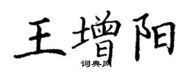 丁谦王增阳楷书个性签名怎么写