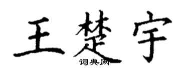 丁谦王楚宇楷书个性签名怎么写