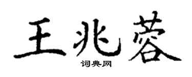 丁谦王兆蓉楷书个性签名怎么写