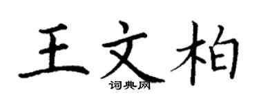 丁谦王文柏楷书个性签名怎么写