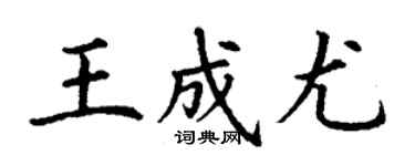 丁谦王成尤楷书个性签名怎么写