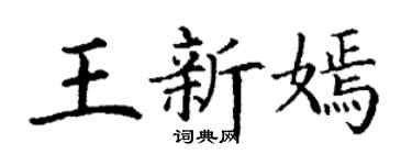 丁谦王新嫣楷书个性签名怎么写