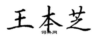 丁谦王本芝楷书个性签名怎么写