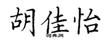 丁谦胡佳怡楷书个性签名怎么写
