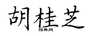 丁谦胡桂芝楷书个性签名怎么写