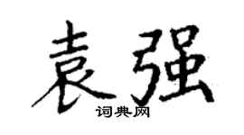 丁谦袁强楷书个性签名怎么写