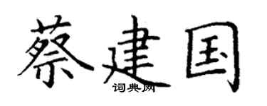 丁谦蔡建国楷书个性签名怎么写