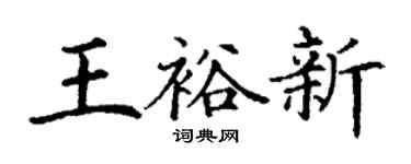 丁谦王裕新楷书个性签名怎么写