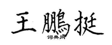何伯昌王鹏挺楷书个性签名怎么写