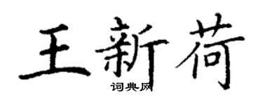 丁谦王新荷楷书个性签名怎么写