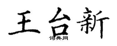 丁谦王台新楷书个性签名怎么写