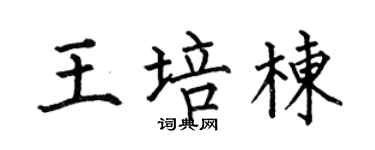 何伯昌王培栋楷书个性签名怎么写