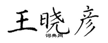 丁谦王晓彦楷书个性签名怎么写