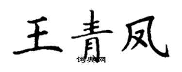 丁谦王青凤楷书个性签名怎么写