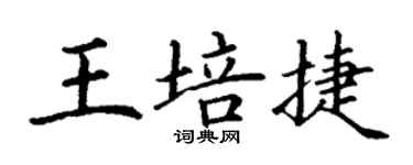 丁谦王培捷楷书个性签名怎么写