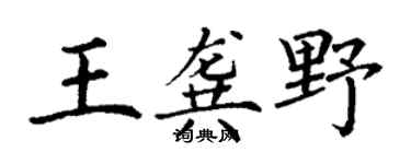 丁谦王龚野楷书个性签名怎么写