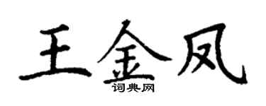 丁谦王金凤楷书个性签名怎么写