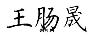 丁谦王肠晟楷书个性签名怎么写
