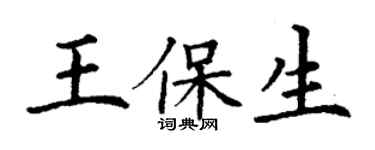 丁谦王保生楷书个性签名怎么写